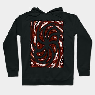 Red Brown Twister With White Accents Hoodie